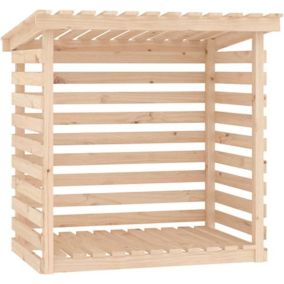 HS - Support pour Bois de Chauffage Générique 108x73x108 cm en Bois de Pin - Range-bûches - Porte-bûches