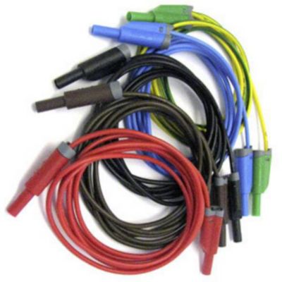 HT Instruments TLS-5 Set 5 cordons de mesure 2 m - connecteurs empilables, CAT IV 600 V