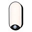 Hublot à détection Kennan LED intégrée blanc neutre IP44 1000lm 16W L.19,8xl.7,5xP.6,6cm noir GoodHome