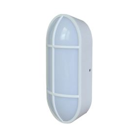 Hublot Bellot LED intégrée blanc neutre IP44 1000lm 16W L.20xl.5,5xH.20cm ovale blanc Goodhome