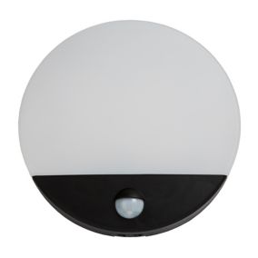 Hublot étanche à détection LED intégrée Colours Dun noir 17W 28 cm