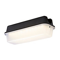 Hublot étanche LED intégrée Diall Zelto noir H.21 cm