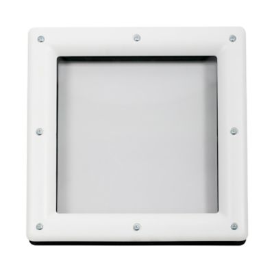 Hublot pour porte de garage carré GoodHome en PVC noir l.29 x H.29 cm