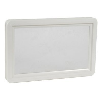 Hublot pour porte de garage rectangulaire G.C.N.V Protecta en PVC blanc l.34,2 x H.21 cm