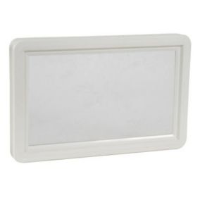 Hublot pour porte de garage rectangulaire G.C.N.V Protecta en PVC blanc l.34,2 x H.21 cm