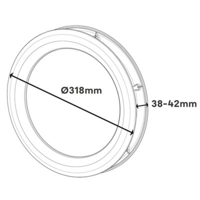 Hublot rond noir ø300 mm H.31,8 cm GoodHome