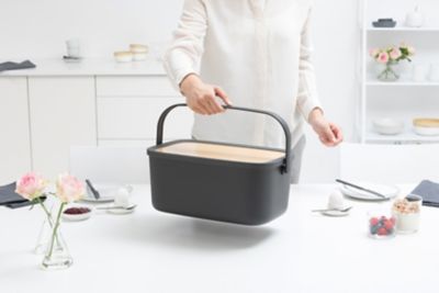 Huche à pain avec un couvercle Brabantia Nic anthracite
