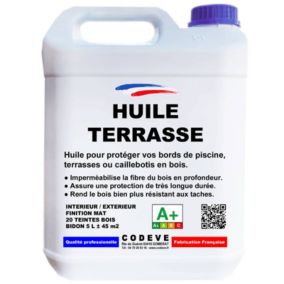 Huile Bois Terrasse -  4x5 L   - Codeve Bois - Merisier