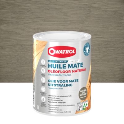 Huile de protection mate bois intérieur Owatrol OLEOFLOOR NATURAL Gris Antique (owp9) 1 litre