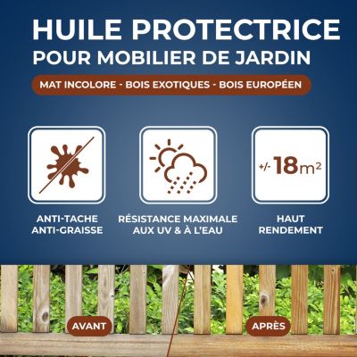 Huile de protection mobilier de jardin Starwax incolore 1L + 20% gratuit