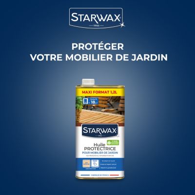 Huile de protection mobilier de jardin Starwax incolore 1L + 20% gratuit
