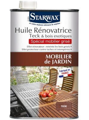 Huile de protection mobilier de jardin teck 0,75L | Castorama