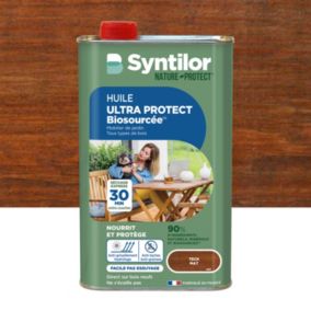 Huile extérieure bois Nature Protect Syntilor 1L Mat Teck