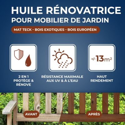 Huile extérieure de rénovation teck Starwax 900ML
