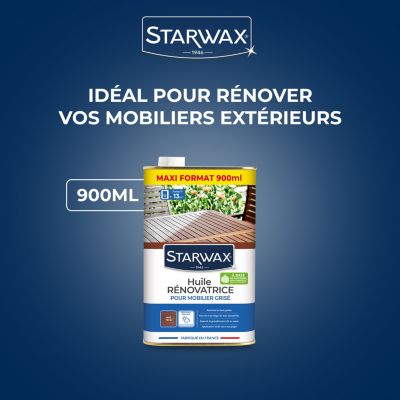 Huile extérieure de rénovation teck Starwax 900ML
