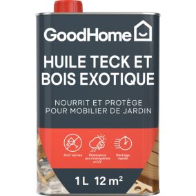 Huile extérieure protectrice nourrissante teck et bois exotique GoodHome 1L