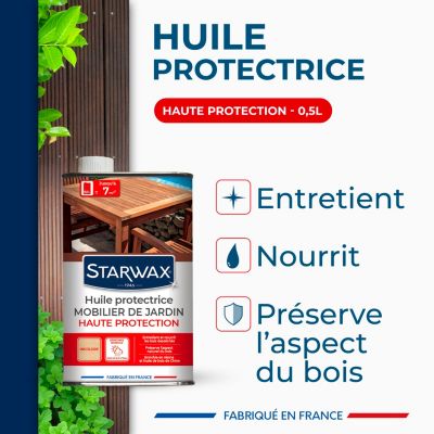 Huile extérieure protectrice teck et bois exotiques 500ml