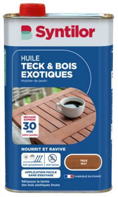 Huile extérieure teck & bois exotiques Syntilor 1L mat teck