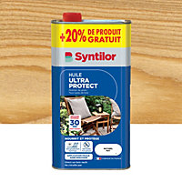 Huile extérieure Ultra Protect Mobilier de jardin toutes essences de bois Syntilor 1L + 20% gratuit