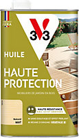 Huile haute protection V33 mobiliers de jardin en bois naturel mat 1L