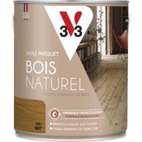 Huile parquet bois naturel V33 miel mat 2,5L