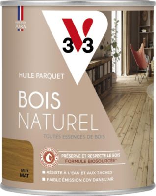 Huile parquet bois naturel V33 miel mat 750ml
