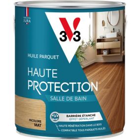 Huile parquet haute protection salle de bain V33 incolore mat 2,5L