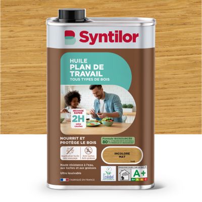 Huile plan de travail biosourcée incolore mat Syntilor 0,5 L