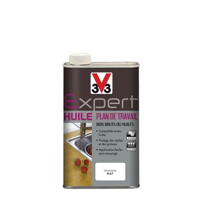 Huile plan de travail V33 Expert incolore mat 0,5L