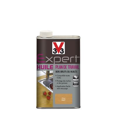 Huile plan de travail V33 Expert miel mat 0,5L