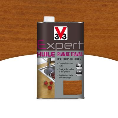 Huile plan de travail V33 Expert teck mat 0,5L