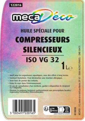 Huile pour compresseur silencieux Mecadeco 1L