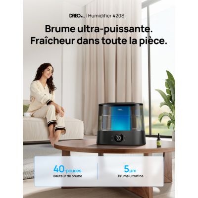 Humidificateur DREO 420S 4L silencieux avec autonomie 30H