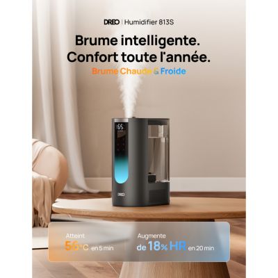 Humidificateur DREO 813S 6L chaud et froid silencieux autonomie 45H