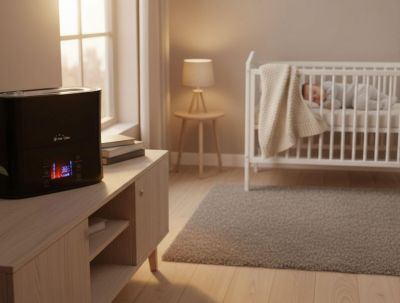 Humidificateur à ultrasons à vapeur chaude ou tiède pour 35 m2