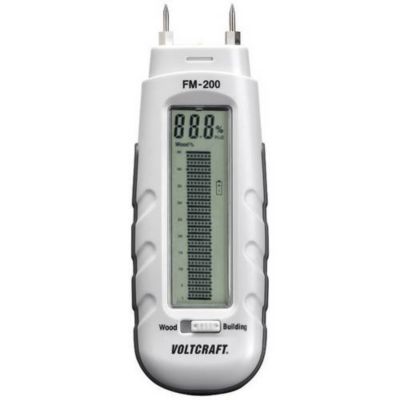 Humidimètre pour matériaux VOLTCRAFT FM-200, mesure invasive bois et matériaux, affichage bargraphe et numérique