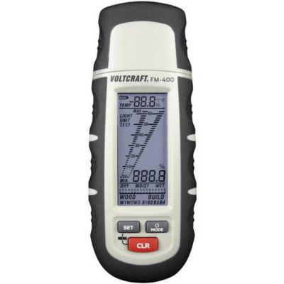 Humidimètre pour matériaux VOLTCRAFT FM-400 - Mesure invasive bois et matériaux, affichage digital