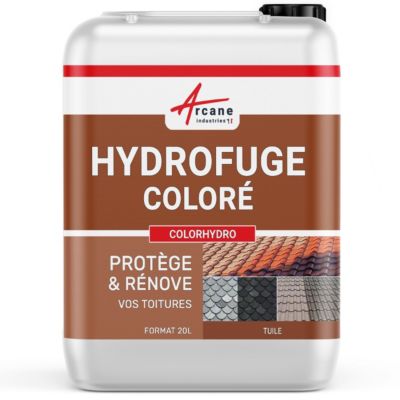 Hydrofuge Coloré Tuile et Toiture - COLORHYDRO Brun Cuivré - RAL 8004 - 20 L (jusqu à 80m²) - ARCANE INDUSTRIES