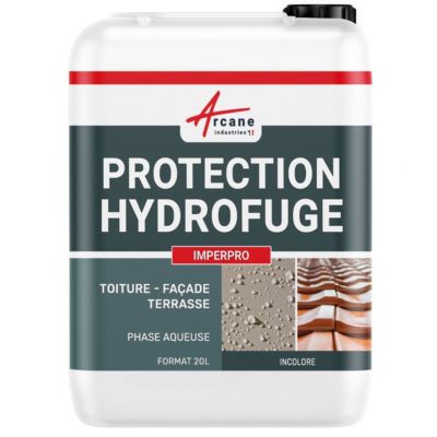 HYDROFUGE et ANTI TACHES imperméabilisant murs, terrasses, toitures et facades - IMPERPRO  - 20 L  - ARCANE INDUSTRIES