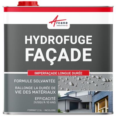 Hydrofuge façade solvanté imperméabilisant mur, crépi - IMPERFACADE  - 2.5 L (jusqu'à  12.5 m²) - ARCANE INDUSTRIES