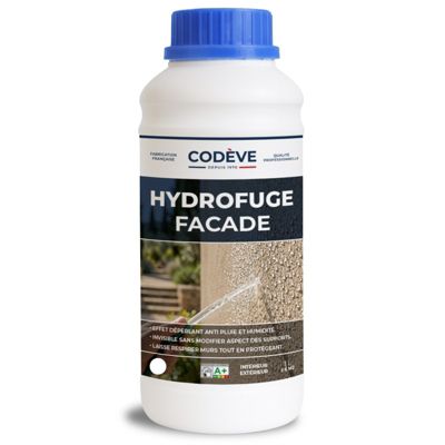 Hydrofuge Facade - 1 L   - Codeve Bois - Imperméabilisant Pour Façade, Mur, Enduit, Brique Ou Crépi.