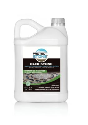 Hydrofuge Imperméabilisant Pierre Naturelle & Terrasse 1L (20m²) - Incolore Oléofuge Pavés, Dalles, Tuiles, Travertin - OLEO STONE