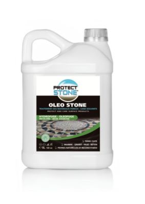 Hydrofuge Imperméabilisant Pierre Naturelle & Terrasse 5L (100m²) Incolore Oléofuge Pavés, Dalles, Tuiles, Travertin OLEO STONE