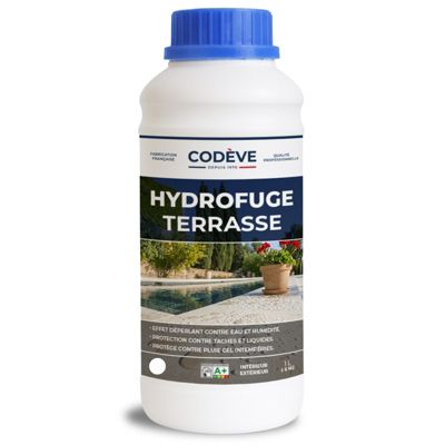 Hydrofuge Terrasse - 1 L   - Codeve Bois - Incolore Pour Votre Terrasse En Travertin, Béton, Ciment Ou Pierre.