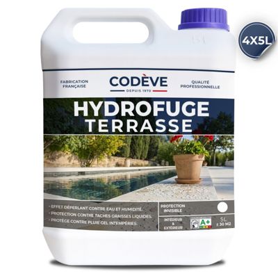 Hydrofuge Terrasse - 20 L   - Codeve Bois - Incolore Pour Votre Terrasse En Travertin, Béton, Ciment Ou Pierre.