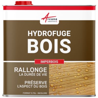 Hydrofuge Terrasse Bois - Imperméabilisant longue Durée - IMPER BOIS  - 0.75 L (jusqu'à 3.75 m²) - ARCANE INDUSTRIES