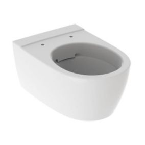 iCon WC Suspendu sans bride + Abattant softclose en Duroplast, Blanc (WC-Icon)