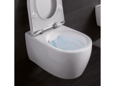 iCon WC Suspendu sans bride + Abattant softclose en Duroplast, Blanc (WC-Icon)