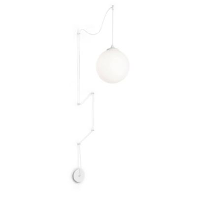 Ideal Lux Boa - Suspension à 1 ampoule Globe Blanc, E27