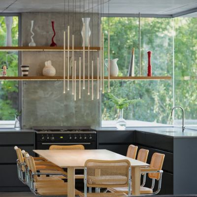 Ideal Lux FILO Plafonnier décoratif à 12 grappes de gouttes en laiton 3000K